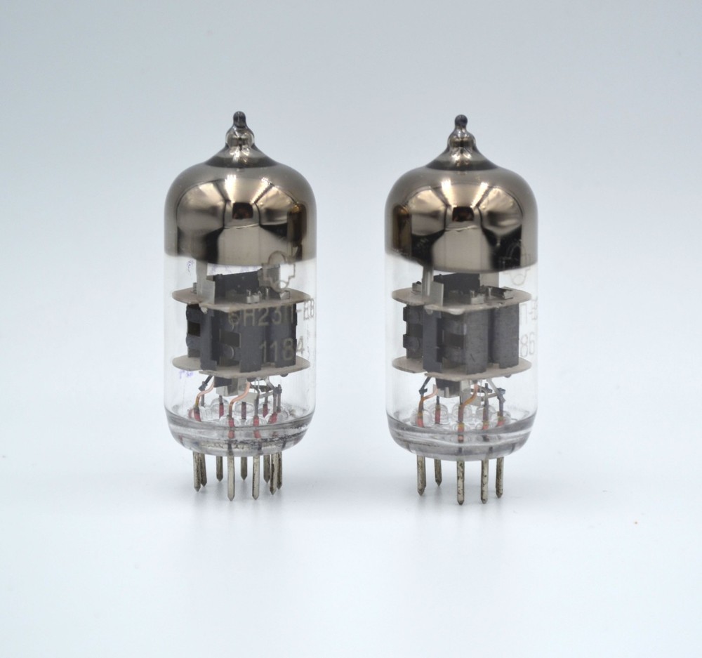 NEW 2pcs 6N23P-EV O-Getter MATCHED PAIR Tubes Reflector NOS 6DJ8 ECC88 6922