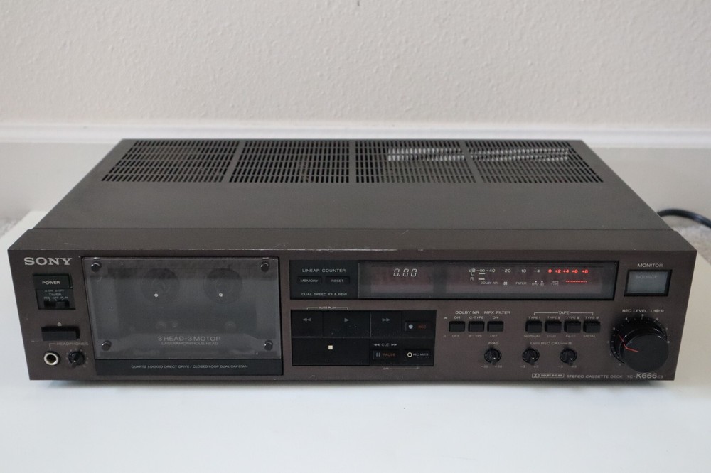 Sony TC-K666ES 3 Head Single Cassette Deck Rare – For Parts/Repair AS-IS