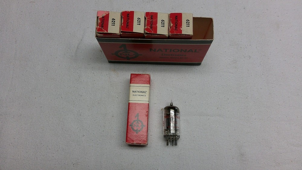 National 6211, black plate tube, full sleeve, Hickok tested, NOS/NIB