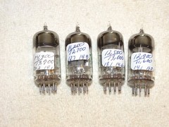 4 x JAN-7308 (6DJ8) Sylvania Tubes*Bogey+ Matched Quad*LOW NOISE/MICROPHONICS*