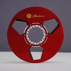 1X Studevox Pro Black/Red 10.5&Prime; Carbon Fiber 1/4&Prime; Tape Reel For Tape Recorders