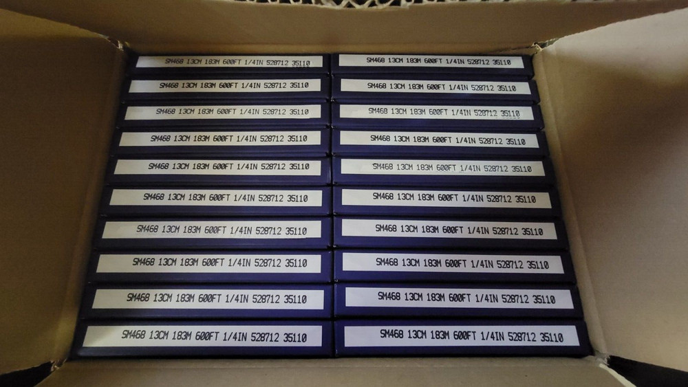 (Lot of 20) RMG SM468 1/4&Prime; x 600&prime; Analog Recording Tape – 5&Prime; Plastic Reel w/Box