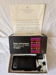 Texas Instruments TI-2550 Vintage Calculator Complete w/ Box + Original Papers