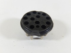 VINTAGE NOS LOT OF 3 UNBRANDED 11 PIN ACCESSORY TUBE SPEAKER SOCKETS & PLUG
