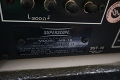 SuperScope By Marantz Model MS-18 Stereo Quadraphase Music System Powers On