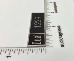 Dual 1229 Turntable Custom Aluminum Badge for Base Plinth