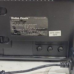 Memorex Radio Shack Portavision Portable 5&Prime; TV Television AM/FM Radio Battery