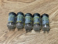 NOS FIVE TUNGSRAM EF86 = 6CF8 PENTODE VACUUM AUDIO VINTAGE HUNGARY OUTPUT TUBES