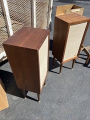 Vintage AR-3A Speakers One Owner W/Boxes MCM Stands & Original Stands Acoustic