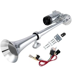 Air Horns for Truck Super Loud Train Horn Kit Silvery（Integrated Trumpet Horn）