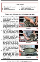 Rockford Fosgate RFP 2212 RFP 3212 Single 12&Prime; Foam Speaker Repair Kit (SINGLE)