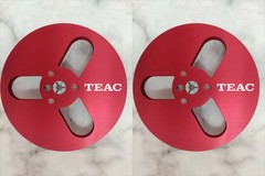 One Pair silvery TAPE REEL TEAC 7&Prime; inch Light Metal Aluminum Take Up Reel