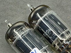 (2) RCA 5963 12AU7 Vacuum Tubes Long Black Plates Foil D Getters Test NOS
