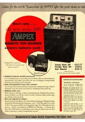 Ampex Model 300 Reel to Reel Needs Repair Pick Up Only