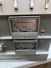 Akai M-9 reel to reel two mono amplifiers with power supply for parts