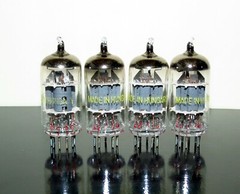 RARE Matched Quad (4) Tungsram NOS 6BL8/ECF80/6F1P/~7199 tubes – Hungary