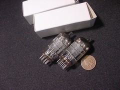 MATSUSHITA 12AX7 ECC83 TUBE PAIR Japan-made circa 60s (tested strong) *****