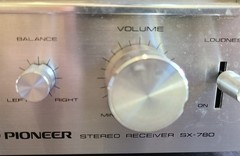 Pioneer SX-780 Vintage Stereo Receiver Silver Face Model Analog Watt Meters