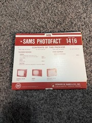 Sams Photofact Set 1416 July 1974 Admiral Sanyo Truetone Color TV + Morse T-4210