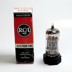 RCA 6189 12AU7 ECC82 ECC802S Black Plates Halo Getter Long Life E82CC Tested