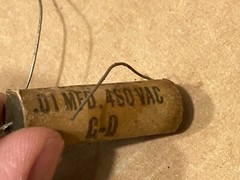 NOS Vintage Cornell-Dubilier .01 uf 460v Paper Tone Capacitor TESTS .015 .018