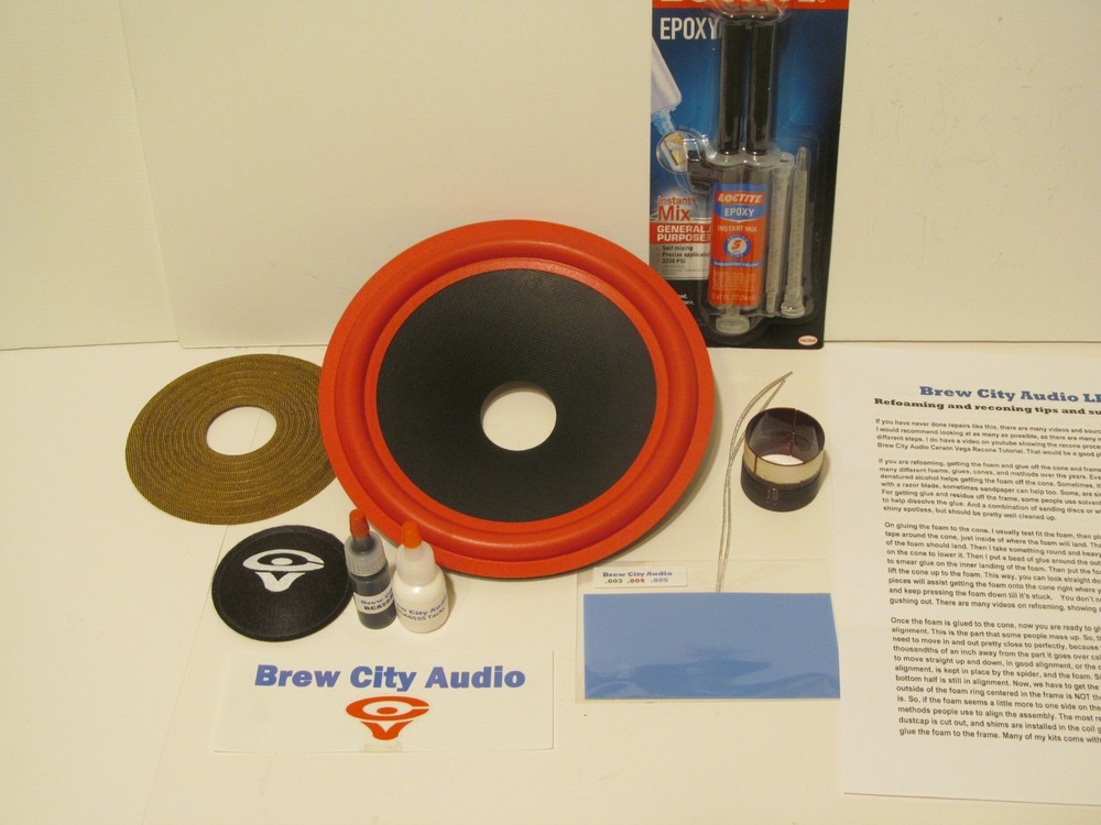 8&Prime; Recone Kit for Cerwin Vega 81W1 REW8 VSW8 REW-8 woofers 8Ω