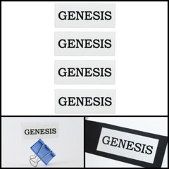 Genesis logo badge Sticker Deca waterproof 65mm(2.55&Prime;)X26mm(1.02&Prime;)
