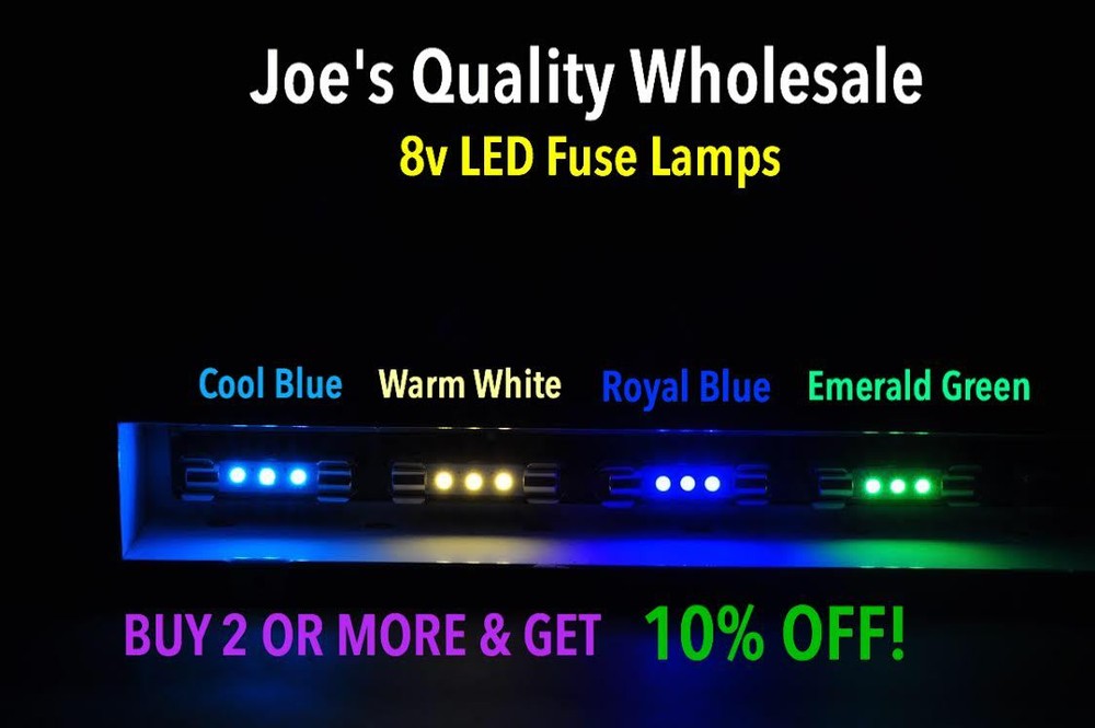 (5)8v-LED FUSE LAMP/BULB/RECEIVER/S-7100/S-7210A/S-7200/S-7100A/S7210/Sherwood