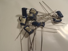 Qty(12) .015uf 100VDC Plastic Molded Film/Foil Capacitors NOS 10%