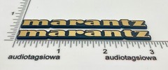 Marantz Custom Made Gold Incised Speaker Badge Logo Emblems Pair