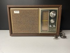 Vintage Sony ICF-9550W AM/FM Radio High Fidelity Sound Wood Case 1970&rsquo;s Tested