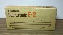 Vintage Canon Palmtronic F-2 scientific calculator w/ Box , Case and paper work