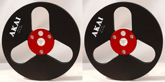 One Pair Blue Black TAPE REEL Akai 7 » inch Light Metal Aluminum Take Up Reel