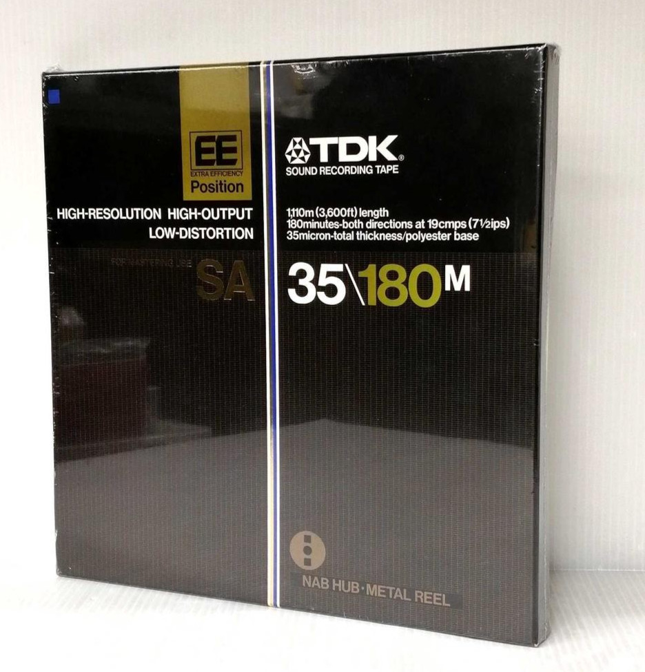 Vintage TDK SA35-180M 10.5 Inch Reel To Reel Recording Tape Sealed