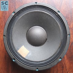 Stromberg-Carlson 12&Prime; woofer c.1962—old cloth patch puncture repair—sounds great