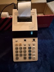 Vintage Canon P5-D Printing Calculator w/ Box, Manual, Charger, Paper – Tested