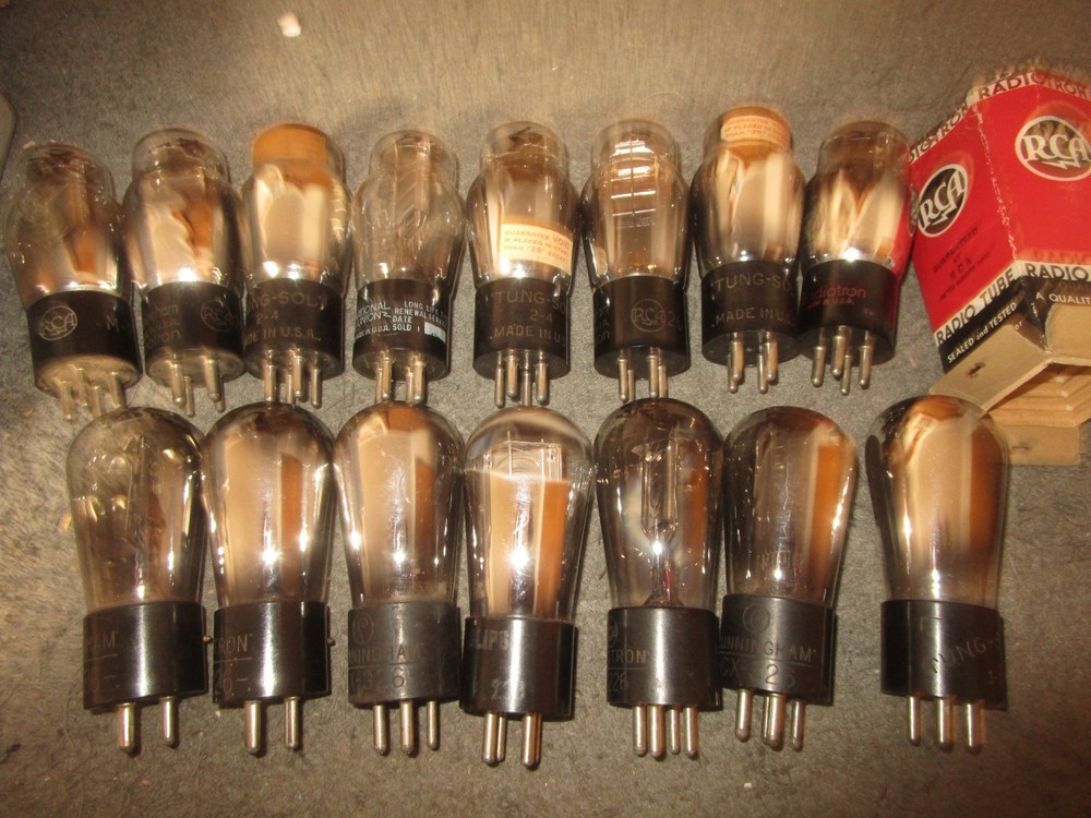(15) Tested 226 326 & 26 ST RCA & Other Radio Audio Tubes