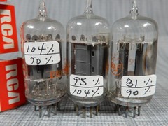 RCA 12AU7 Clear Top Vacuum Tubes (3) Amplitrex Tested 104/90% 95/104% 81/90% Gm