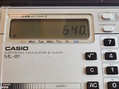Vintage 1980s Casio ML-81 Electronic Calculator – Clock Date Music Tested