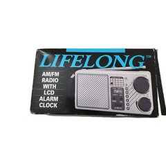 Vintage LIFELONG AM/FM Radio with LCD Alarm Clock Model 845 New in Box! Works!