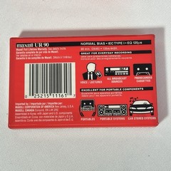 Maxell UR 90-Min Audio Cassette Tapes Normal Bias Type I, Lot Of 5, New Sealed