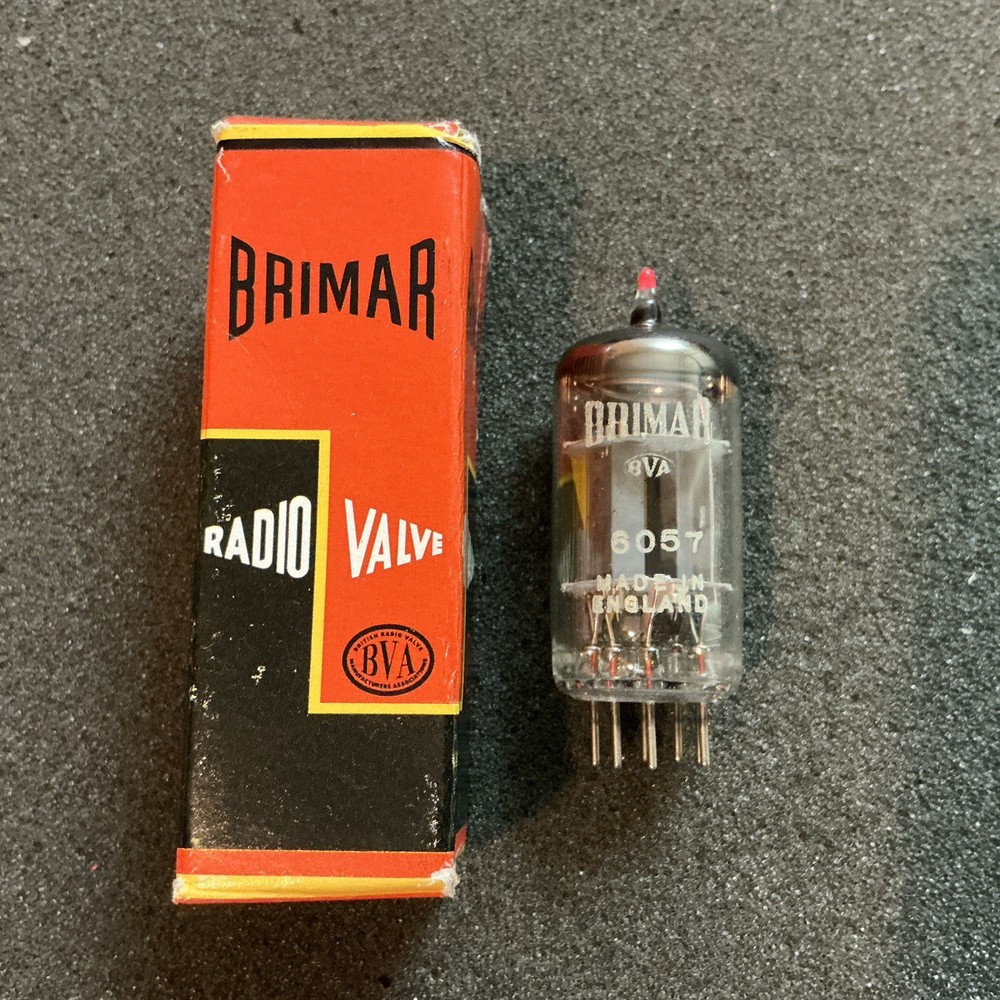 Rare NOS Brimar 6057 Tube SELECTED Yellow T O-Getter 12AX7 ECC83 B339 ECC803S