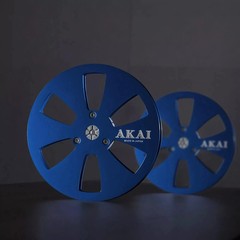 One Pair silvery TAPE REEL Akai 7&Prime; inch Light Metal Aluminum Take Up Reel
