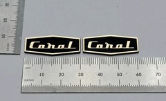 Coral Speaker Badge Logo Premium Gold Pair With Self Stick Adhesive