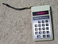 Canon Palmtronic LE-81 Red LED Light Calculator Vintage 1973 TESTED FastFreeShip
