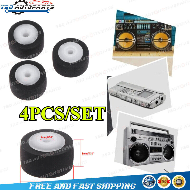 4pcs Vintage Pinch Roller for SONY TC-WE435 TC-WE675 TC-WE605 TC-WE625 TC-WR490