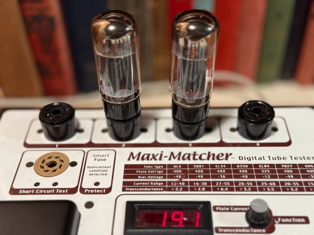 NEW Matched DUET 6L6GC Shuguang 2010s production – Maxi Matcher Tested