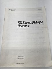 Sony STR-D2090,STR-D1090 user Manual