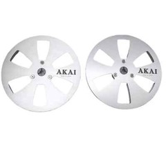 One Pair silvery TAPE REEL Akai 7&Prime; inch Light Metal Aluminum Take Up Reel