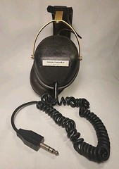Marantz SD-5 VTG Dynamic Headphones Black/Champagne/Gold 70s~Tested~Short R side